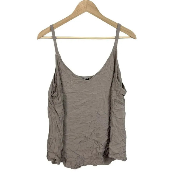 Torrid Ava Rayon Slub Cami Brown Plus Size 2 Rayon Stretch Women’s - Picture 3 of 7